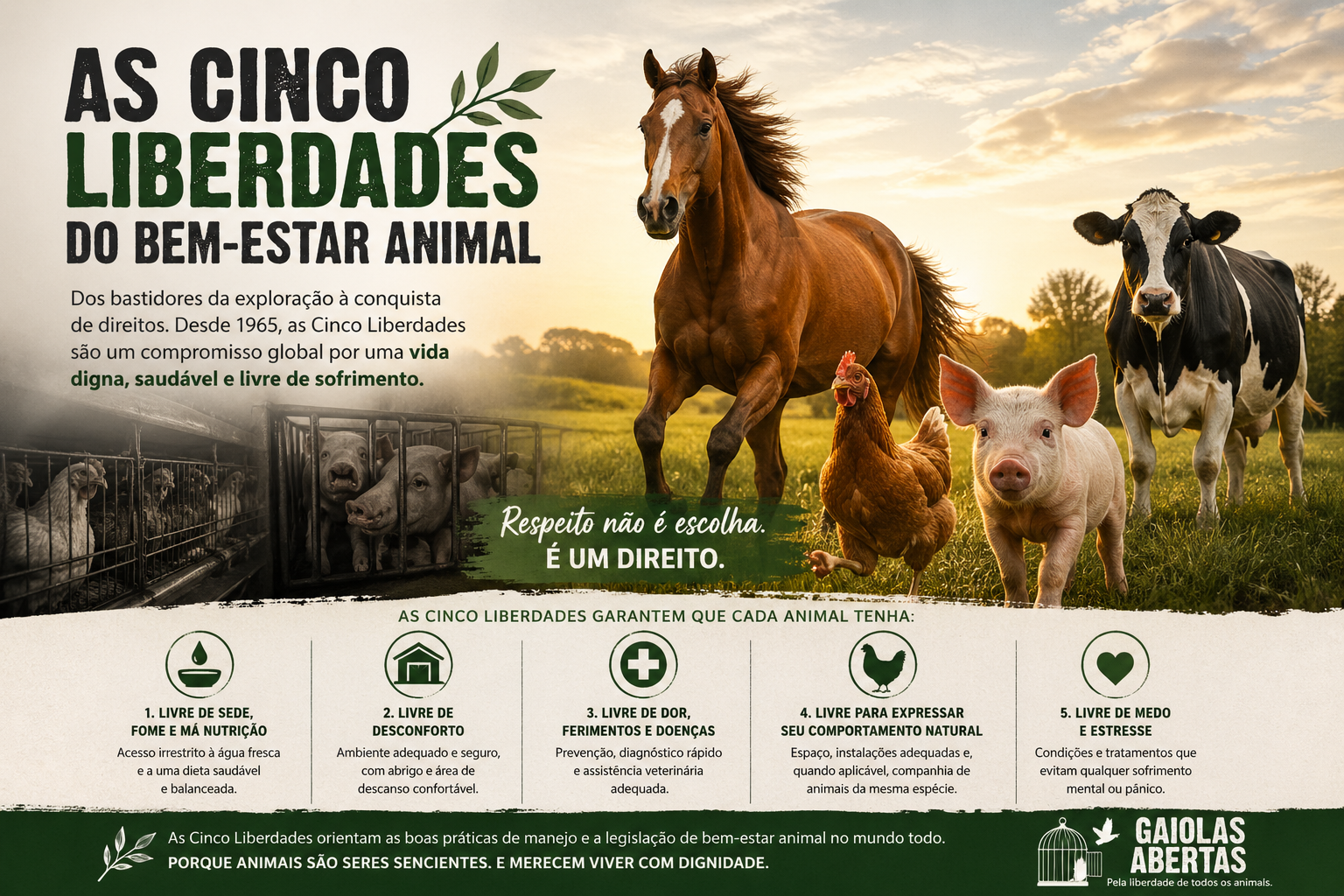 AS CINCO LIBERDADES DO BEM-ESTAR ANIMAL